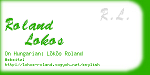 roland lokos business card